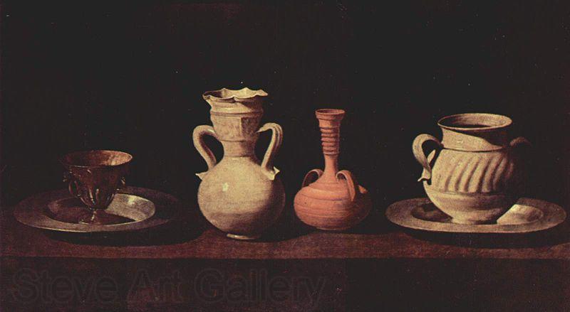 Francisco de Zurbaran Tazas y vasos